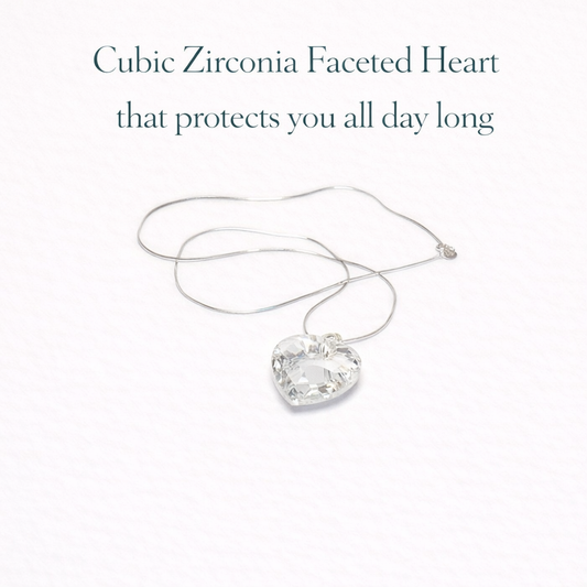 Cubic Zirconia Faceted Heart